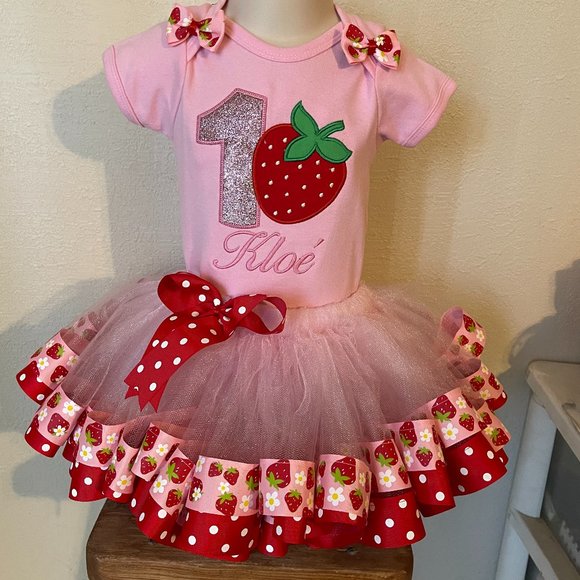 Strawberry Sweet tutu set - Picture 2 of 2
